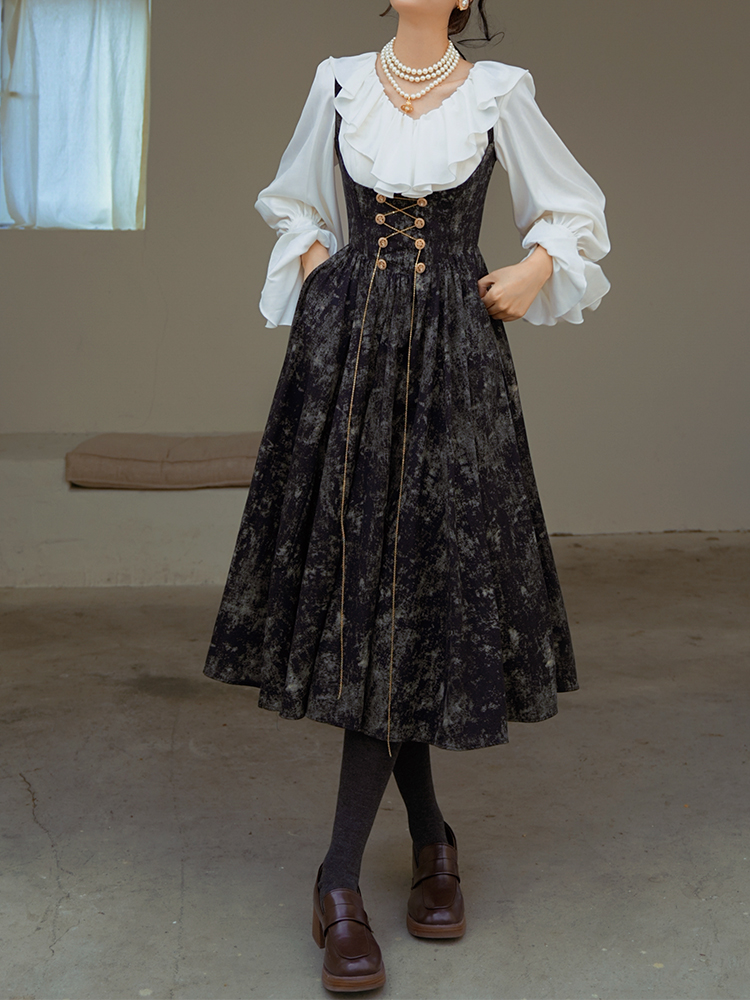 ヴィンテージ調ジャンパースカート