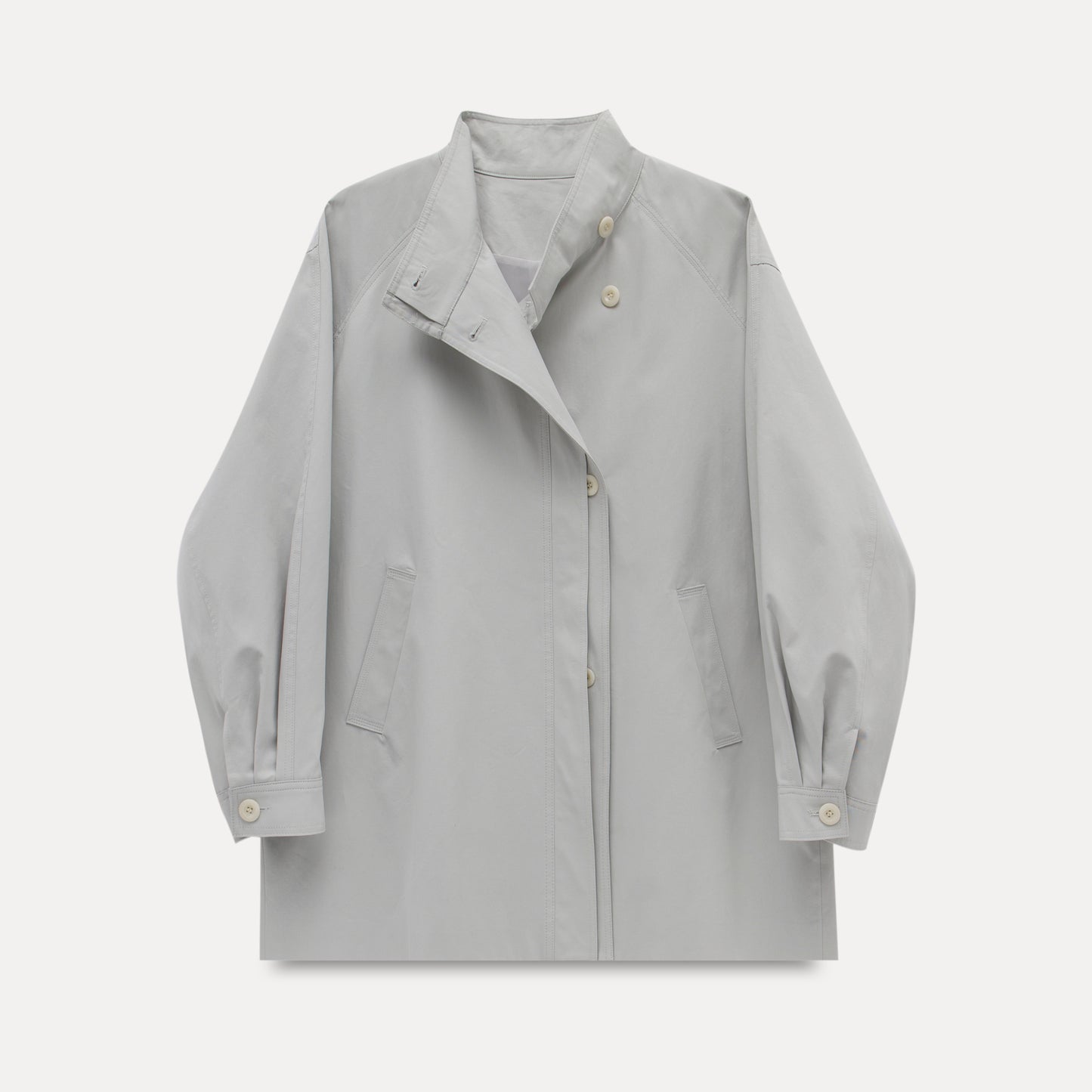 ダブルフロント スタンドカラージャケット